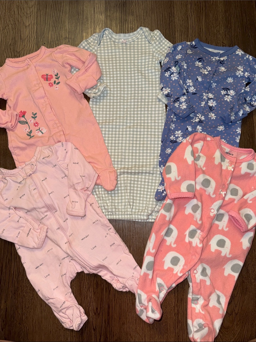 Baby Girl Newborn Pajama Bundle